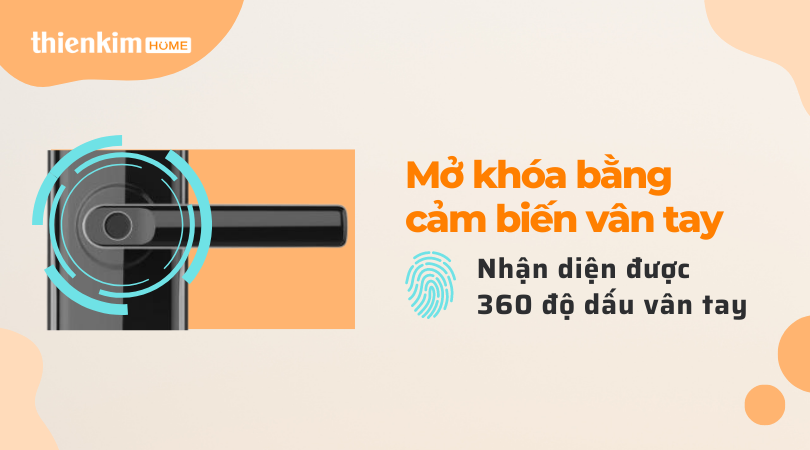 Khóa cửa căn hộ Vickini 39887.001 OBP Đen mờ cảm biến vân tay